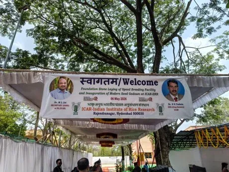 Foundation Stone Laid for Advanced Speed Breeding Facility at ICAR–IIRR, Hyderabad