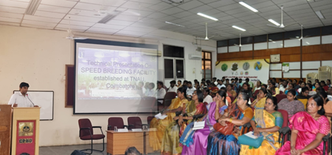 Knowledge Transfer Session on Speed Breeding Facility to TNAU Coimbatore
